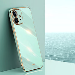 XINLI Straight Edge 6D Electroplate TPU Phone Case, For iPhone 11, For iPhone 11 Pro, For iPhone 11 Pro Max
