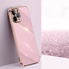 XINLI Straight Edge 6D Electroplate TPU Phone Case, For iPhone 11, For iPhone 11 Pro, For iPhone 11 Pro Max