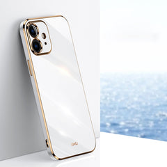 XINLI Straight Edge 6D Electroplate TPU Phone Case, For iPhone 12, For iPhone 12 mini, For iPhone 12 Pro Max