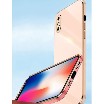 XINLI Straight Edge 6D Electroplate TPU Phone Case, For iPhone XS Max, For iPhone 8 Plus / 7 Plus, For iPhone 12 Pro