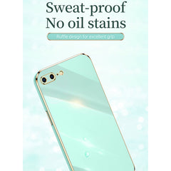 XINLI Straight Edge 6D Electroplate TPU Phone Case with Ring Holder, For iPhone SE 2022 / SE 2020 / 8 / 7, For iPhone 11, For iPhone 11 Pro