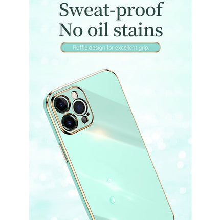 XINLI Straight Edge 6D Electroplate TPU Phone Case with Ring Holder