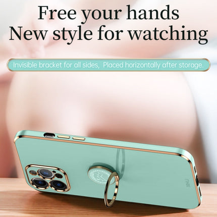 XINLI Straight Edge 6D Electroplate TPU Phone Case with Ring Holder