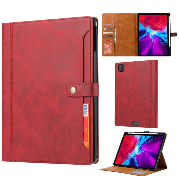 Calf Texture Double Fold Clasp Horizontal Flip Leather Case with Photo Frame & Holder & Card Slots & Wallet, For iPad Pro 11 inch 2022/2021/2020, For iPad Pro 12.9 inch 2022/2021/2020, For iPad Air 13 2024 / iPad Pro 12.9 inch 2022/2021/2020