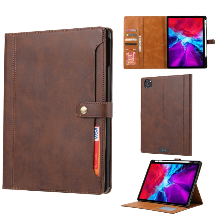 Calf Texture Double Fold Clasp Horizontal Flip Leather Case with Photo Frame & Holder & Card Slots & Wallet, For iPad Pro 11 inch 2022/2021/2020, For iPad Pro 12.9 inch 2022/2021/2020, For iPad Air 13 2024 / iPad Pro 12.9 inch 2022/2021/2020