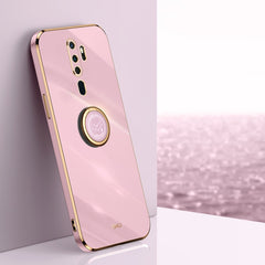 XINLI Straight Edge 6D Electroplate TPU Phone Case with Ring Holder, For OPPO A9 2020 / A11x, For OPPO A15, For OPPO A52