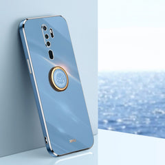 XINLI Straight Edge 6D Electroplate TPU Phone Case with Ring Holder, For OPPO A9 2020 / A11x, For OPPO A15, For OPPO A52
