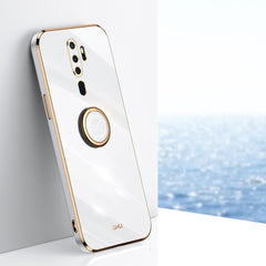 XINLI Straight Edge 6D Electroplate TPU Phone Case with Ring Holder, For OPPO A9 2020 / A11x, For OPPO A15, For OPPO A52