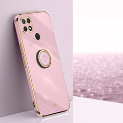 XINLI Straight Edge 6D Electroplate TPU Phone Case with Ring Holder, For OPPO A9 2020 / A11x, For OPPO A15, For OPPO A52