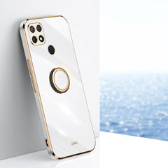 XINLI Straight Edge 6D Electroplate TPU Phone Case with Ring Holder, For OPPO A9 2020 / A11x, For OPPO A15, For OPPO A52