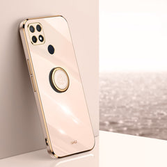 XINLI Straight Edge 6D Electroplate TPU Phone Case with Ring Holder, For OPPO A9 2020 / A11x, For OPPO A15, For OPPO A52