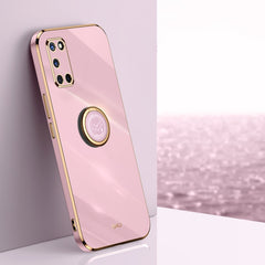 XINLI Straight Edge 6D Electroplate TPU Phone Case with Ring Holder, For OPPO A9 2020 / A11x, For OPPO A15, For OPPO A52