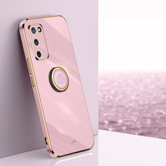 XINLI Straight Edge 6D Electroplate TPU Phone Case with Ring Holder, For OPPO A55 5G, For OPPO A72, For OPPO A91