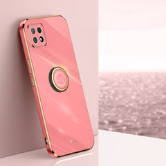 XINLI Straight Edge 6D Electroplate TPU Phone Case with Ring Holder, For OPPO A55 5G, For OPPO A72, For OPPO A91