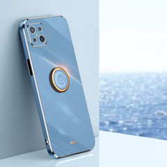 XINLI Straight Edge 6D Electroplate TPU Phone Case with Ring Holder, For OPPO A92s, For OPPO A93, For OPPO F11
