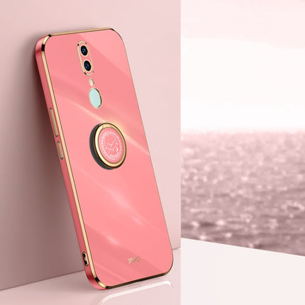 XINLI Straight Edge 6D Electroplate TPU Phone Case with Ring Holder