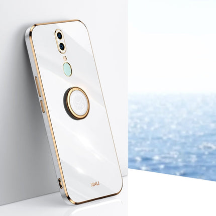 XINLI Straight Edge 6D Electroplate TPU Phone Case with Ring Holder