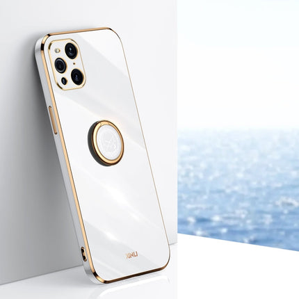 XINLI Straight Edge 6D Electroplate TPU Phone Case with Ring Holder