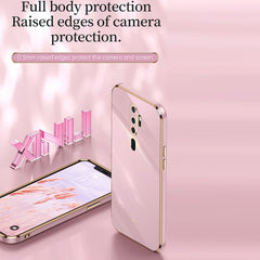 XINLI Straight Edge 6D Electroplate TPU Phone Case, For OPPO A9 2020 / A11x, For OPPO A15, For OPPO A52