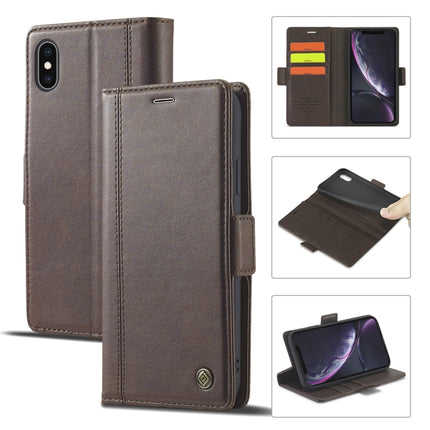 LC.IMEEKE Magnetic Buckle PU + TPU Horizontal Flip Leather Case with Holder & Card Slots & Wallet, For iPhone 8 Plus & 7 Plus, For iPhone X / XS, For iPhone XS Max, For iPhone XR