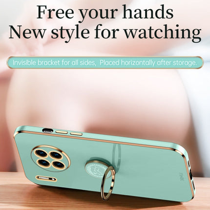 XINLI Straight Edge 6D Electroplate TPU Phone Case with Ring Holder