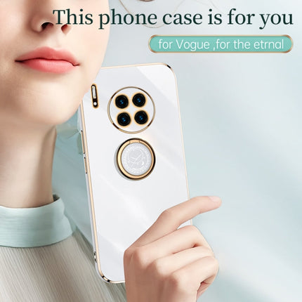 XINLI Straight Edge 6D Electroplate TPU Phone Case with Ring Holder