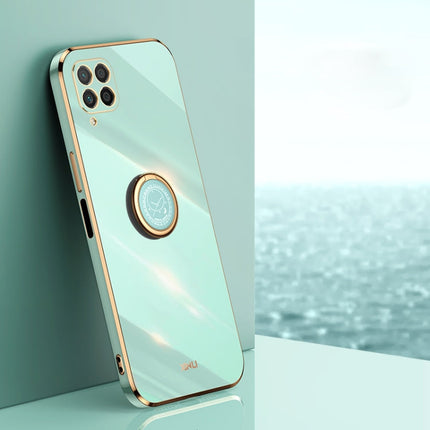 XINLI Straight Edge 6D Electroplate TPU Phone Case with Ring Holder