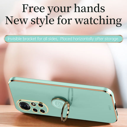 XINLI Straight Edge 6D Electroplate TPU Phone Case with Ring Holder