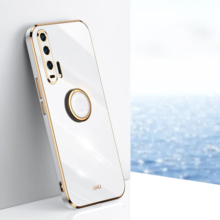 XINLI Straight Edge 6D Electroplate TPU Phone Case with Ring Holder, For Honor 20 Pro, For Honor 20 Lite, For Honor 30
