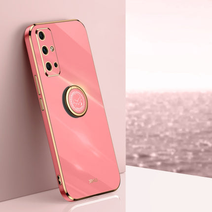 XINLI Straight Edge 6D Electroplate TPU Phone Case with Ring Holder, For Honor 30 Pro, For Honor 30S, For Honor 30 Youth