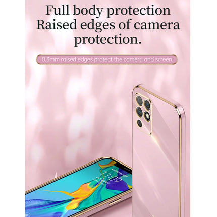 XINLI Straight Edge 6D Electroplate TPU Phone Case with Ring Holder