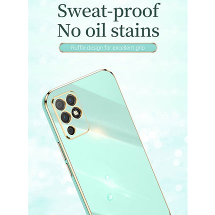 XINLI Straight Edge 6D Electroplate TPU Phone Case with Ring Holder