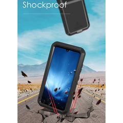 LOVE MEI Metal Shockproof Waterproof Dustproof Protective Case with Glass, For Samsung Galaxy A41, For LG V60 ThinQ 5G