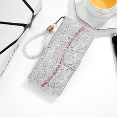 Glitter Powder Horizontal Flip Leather Case with Card Slots & Holder & Lanyard, For iPhone 13 mini, For iPhone 13, For iPhone 13 Pro, For iPhone 13 Pro Max