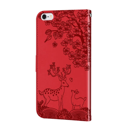 Sika Deer Embossing Pattern Horizontal Flip PU Leather Case with Holder & Card Slot & Wallet & Photo Frame, For iPhone 6 / 6s, For iPhone 6 Plus / 6s Plus, For iPhone SE 2022 / SE 2020 / 8 / 7, For iPhone 8 Plus / 7 Plus