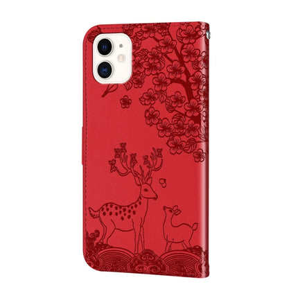 Sika Deer Embossing Pattern Horizontal Flip PU Leather Case with Holder & Card Slot & Wallet & Photo Frame, For iPhone 11, For iPhone 11 Pro, For iPhone 11 Pro Max, For iPhone 12 / 12 Pro