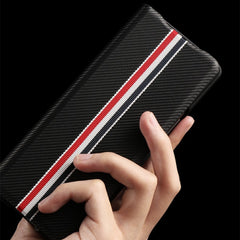 Carbon Fiber Texture Folding All Inclusive PU Shockproof Splicing Leather Case, For Samsung Galaxy Z Fold3 5G