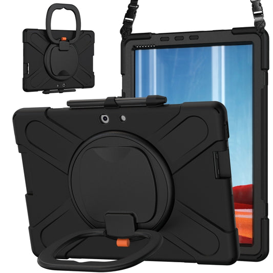 Silicone + PC Protective Case with Holder & Shoulder Strap, For Microsoft Surface Pro X / Pro X 2021, For Samsung Galaxy Tab S6 T860, For Microsoft Surface Pro 7+/7/6/5/4, For Lenovo Tab P11 Pro TB-J706F, For Microsoft Surface Go 4 / 3 / 2 / 1