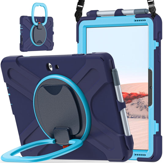 Silicone + PC Protective Case with Holder & Shoulder Strap, For Microsoft Surface Go 4 / 3 / 2 / 1