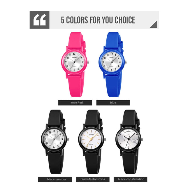 SKMEI 1659 Thin PU Leather Strap Small Dial Quartz Watch for Ladies