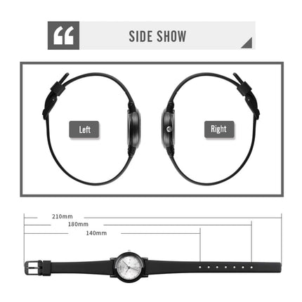 SKMEI 1659 Thin PU Leather Strap Small Dial Quartz Watch for Ladies