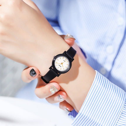 SKMEI 1659 Thin PU Leather Strap Small Dial Quartz Watch for Ladies