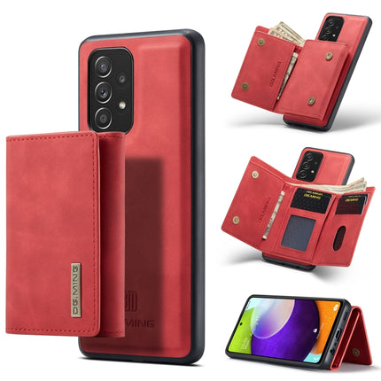 DG.MING M1 Series 3-Fold Multi Card Wallet + Magnetic Back Cover Shockproof Case with Holder Function