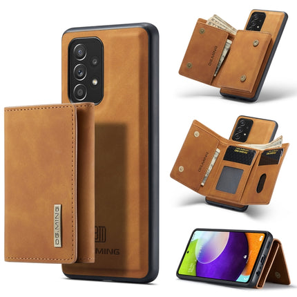 DG.MING M1 Series 3-Fold Multi Card Wallet + Magnetic Back Cover Shockproof Case with Holder Function