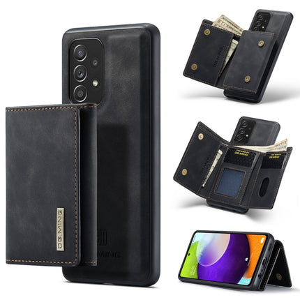 DG.MING M1 Series 3-Fold Multi Card Wallet + Magnetic Back Cover Shockproof Case with Holder Function