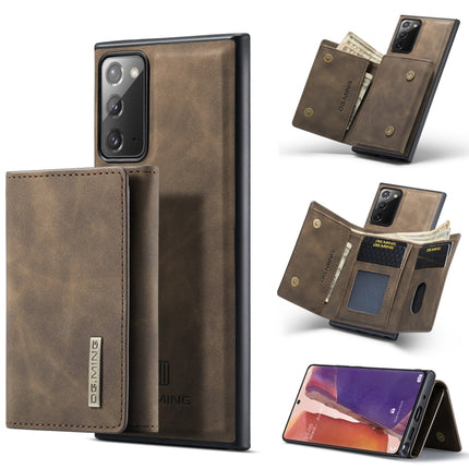 DG.MING M1 Series 3-Fold Multi Card Wallet + Magnetic Back Cover Shockproof Case with Holder Function