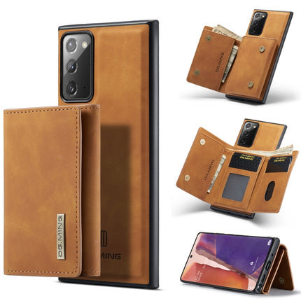 DG.MING M1 Series 3-Fold Multi Card Wallet + Magnetic Back Cover Shockproof Case with Holder Function