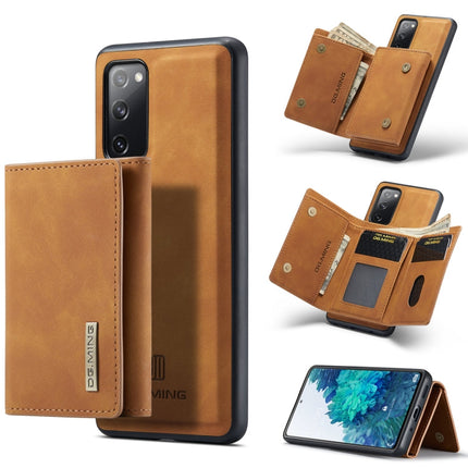DG.MING M1 Series 3-Fold Multi Card Wallet + Magnetic Back Cover Shockproof Case with Holder Function, For Samsung Galaxy A52 5G / 4G, For Samsung Galaxy A72 5G / 4G, For Samsung Galaxy Note20, For Samsung Galaxy S20 FE