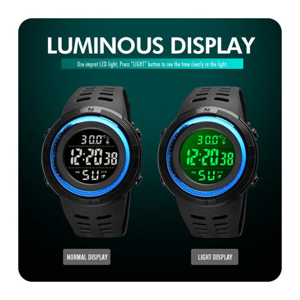 SKMEI 1681 Multifunctional LED Digital Display Luminous Electronic Watch, Support Body / Ambient Temperature Measurement