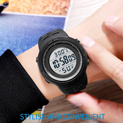 SKMEI 1681 Multifunctional LED Digital Display Luminous Electronic Watch, Support Body / Ambient Temperature Measurement